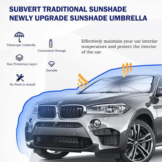 FOLDABLE CAR UMBRELLA SUN SHADE COVER FOR WINDSHIELD