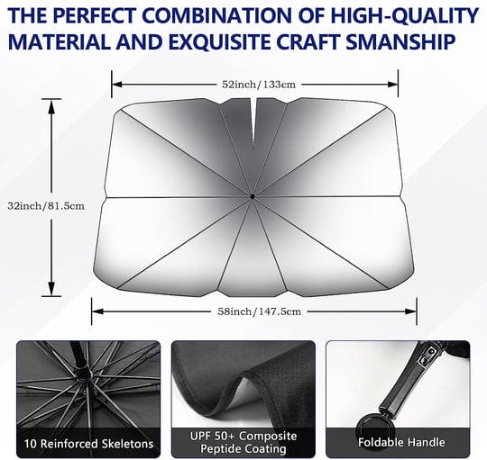 FOLDABLE CAR UMBRELLA SUN SHADE COVER FOR WINDSHIELD