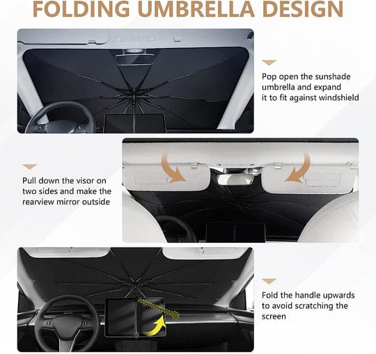 FOLDABLE CAR UMBRELLA SUN SHADE COVER FOR WINDSHIELD